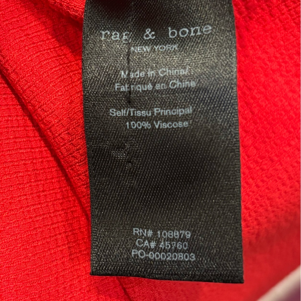 rag & bone Dean Drape Front Blouse in FIRE RED- Standout business casual ❤️Large - Picture 5 of 6